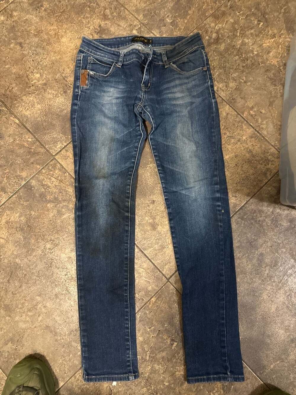Louis Vuitton Monogram Slim Denim Jeans Blue Wash Size 28